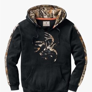 Legendary Whitetails Black and Camo Men's Hoodie